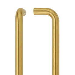 Bolt Fix Fire Rated Pull Handle - 19 x 425mm - PVD Satin Brass - tradefit
