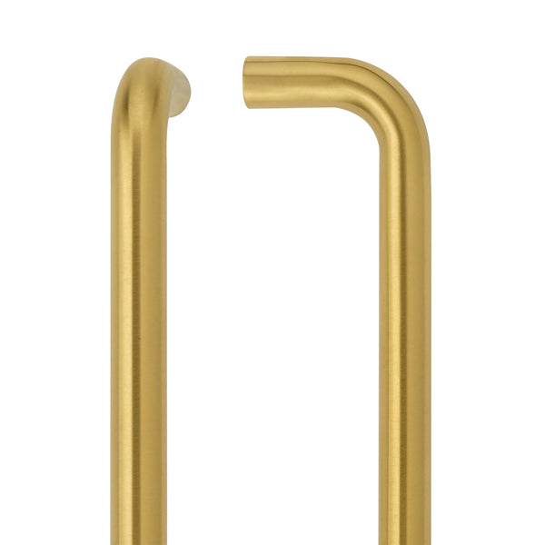 Bolt Fix Fire Rated Pull Handle - 19 x 425mm - PVD Satin Brass - tradefit - Featured Image