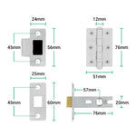 Nola Satin Nickel Lever on Rose Door Handle Pack - 76mm Latch - tradefit - 3