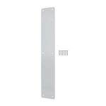 Plain Finger Plate - 425 x 75 x 1.2mm - Radius Corners - Satin Stainless Steel - tradefit - 1