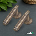 Flores Antique Brass Lever on Rose Door Handle Kit - Medium Duty FD30/60 - 80mm Bathroom Lock - tradefit - 8
