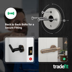 Flores Antique Brass Lever on Rose Door Handles - Heavy Duty - FD30/60 Rated - tradefit - 3