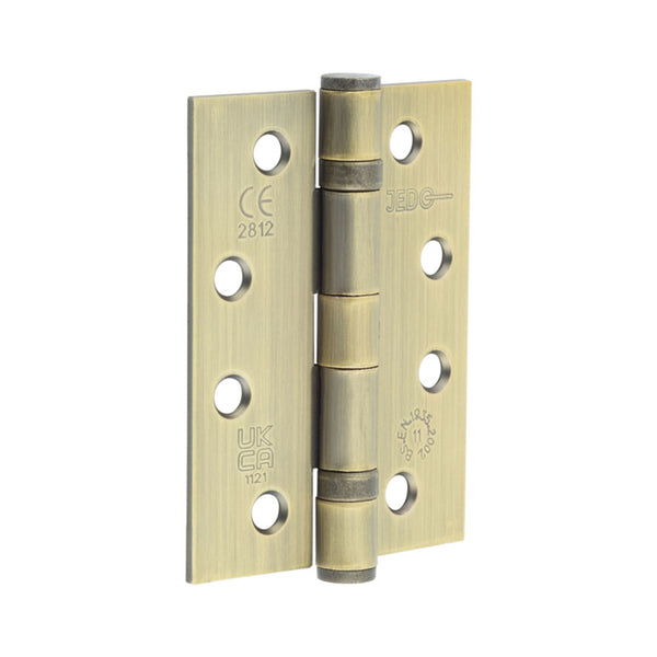 Antique Brass Fire Door Hinges – 4 Inch/102mm – Grade 11 Steel Ball Bearing – Pack 2 - tradefit - Featured Image