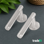Dumont Satin Nickel Lever on Rose Door Handles - Heavy Duty - FD30/60 Rated - tradefit - 7