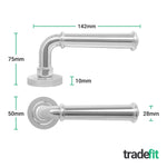 Claro Polished Chrome Lever on Rose Door Handle Kit - Medium Duty FD30/60 - 80mm Euro Sashlock and Thumbturn Cylinder - Master Keyed - tradefit - 4