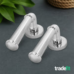 Claro Polished Chrome Lever on Rose Door Handle Kit - Sashlock - tradefit - 8