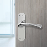 Nola Polished Chrome Door Handle Pack - 76mm Latch - tradefit - 6