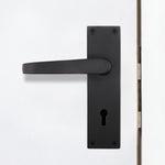 Straight Pattern Black Door Handle Pack - 80mm Sashlock - tradefit - 5