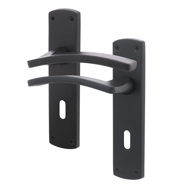 Euroda - Plus Black Lever Lock Fire Door Handles - Keyhole - FD30/60 - tradefit - Featured Image
