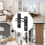 Euroda - Plus Black Lever Lock Fire Door Handles - Keyhole - FD30/60 - tradefit - 6