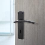 Euroda - Plus Black Lever Lock Fire Door Handles - Keyhole - FD30/60 - tradefit - 5
