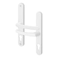 White UPVC Door Handles - 68mm PZ Centres - 215mm Fixing Centres - 246 x 32mm