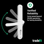 White UPVC Door Handles - 68mm PZ Centres - 215mm Fixing Centres - 246 x 32mm - tradefit - 7