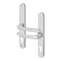 Polished Chrome UPVC Door Handles - 68mm PZ Centres - 215mm Fixing Centres - 246 x 32mm