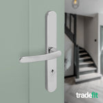 Polished Chrome UPVC Door Handles - 68mm PZ Centres - 215mm Fixing Centres - 246 x 32mm - tradefit - 6