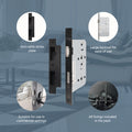 DIN Lift to Lock - 72mm Centres 60mm Backset - Black - tradefit