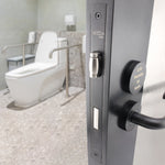 Lift To Lock Kit Disabled Bathroom Toilet Door Lever Handle & Lock - 19mm - Matt Black - BS8300 Equality Act - tradefit - 6