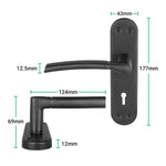 Bosa Matt Black Lever on Backplate Door Handle - Keyhole - tradefit - 2