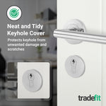 Euro Profile Keyhole Escutcheon - Polished Chrome - Pair - tradefit - 4