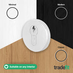 Euro Profile Keyhole Escutcheon - Polished Chrome - Pair - tradefit - 5