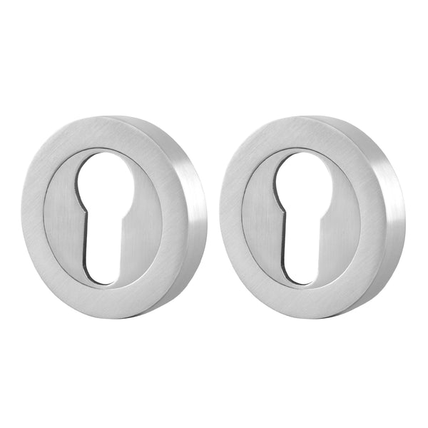 Olbia Euro Profile Keyhole Escutcheon - Satin Nickel - Pair - tradefit - Featured Image
