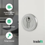 Olbia Euro Profile Keyhole Escutcheon - Satin Nickel - Pair - tradefit - 3