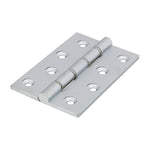 Solid Brass Double Stainless Steel Washer Hinge - 102 x 67mm - Satin Chrome - tradefit - 1