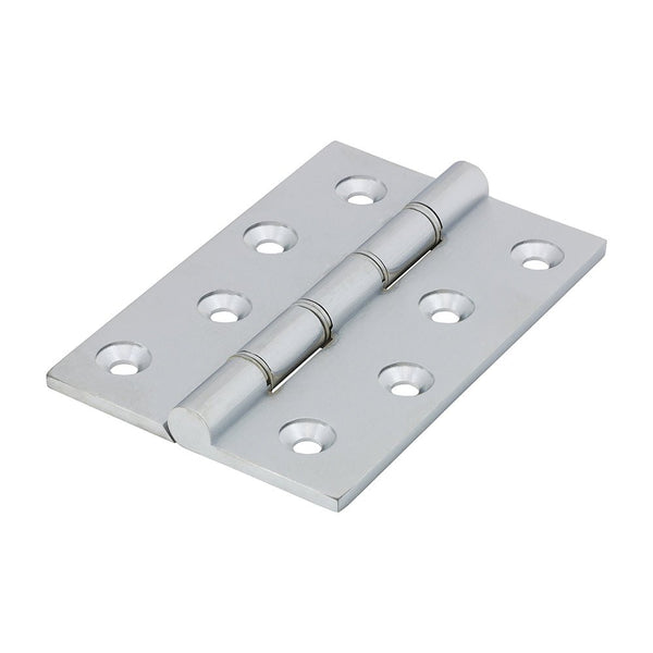 Solid Brass Double Stainless Steel Washer Hinge - 102 x 67mm - Satin Chrome - tradefit - Featured Image