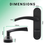 Nola Black Door Handles - Bathroom - tradefit - 3