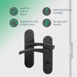 Nola Black Door Handles - Bathroom - tradefit - 2