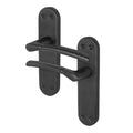 Bosa Matt Black Lever on Backplate Door Handles