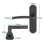Bosa Matt Black Lever on Backplate Door Handles - tradefit - 2