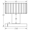 Nador Satin Nickel Mortice Door Knob Kit - 76mm Latch - tradefit