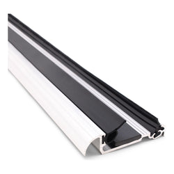 FD30 Fire Door Threshold - 914mm - 44mm Inward Opening Doors - Bright Silver - tradefit