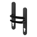 Black UPVC Door Handles - 68mm PZ Centres - 215mm Fixing Centres - 246 x 32mm