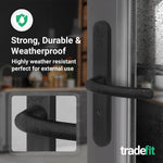 Black UPVC Door Handles - 68mm PZ Centres - 215mm Fixing Centres - 246 x 32mm - tradefit - 5