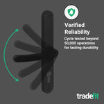 Black UPVC Door Handles - 68mm PZ Centres - 215mm Fixing Centres - 246 x 32mm - tradefit - 7