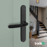 Black UPVC Door Handles - 68mm PZ Centres - 215mm Fixing Centres - 246 x 32mm - tradefit - 6