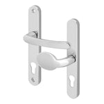 Polished Chrome UPVC Lever Pad Door Handles - 62mm PZ Centres External/92mm PZ Internal - 212mm Fixing Centres - tradefit - 1