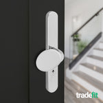 Polished Chrome UPVC Lever Pad Door Handles - 62mm PZ Centres External/92mm PZ Internal - 212mm Fixing Centres - tradefit - 6