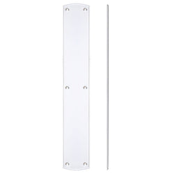 Large Finger Plate to Suit Pull Handle on Backplate - 457 x 76mm - Polished Chrome - tradefit