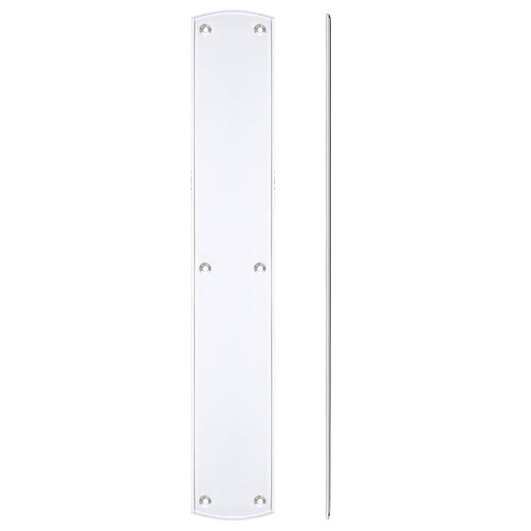 Large Finger Plate to Suit Pull Handle on Backplate - 457 x 76mm - Polished Chrome - tradefit - Featured Image