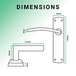 Euroda - Plus Black Fire Door Handle Pack - Euro Lock & Double Cylinder - FD30/60 - tradefit - 4