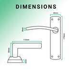 Euroda - Plus Polished Chrome Door Handle Pack - Latch - tradefit - 4