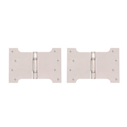 Parliament Projection Fire Door Hinges 4" Grade 13 Stainless Steel - 102x102x152x3mm - Polished - Pair - Including Screws - tradefit