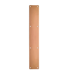 Door Finger Push Plate - 75mm x 475mm - Radius - PVD Bronze - tradefit
