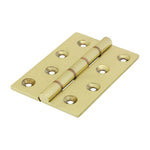 Solid Brass Double Phosphor Washer Hinge - 102 x 67mm - Polished Brass - 1 Pair - tradefit - 1