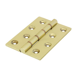 Solid Brass Double Phosphor Washer Hinge - 102 x 67mm - Polished Brass - 1 Pair - tradefit