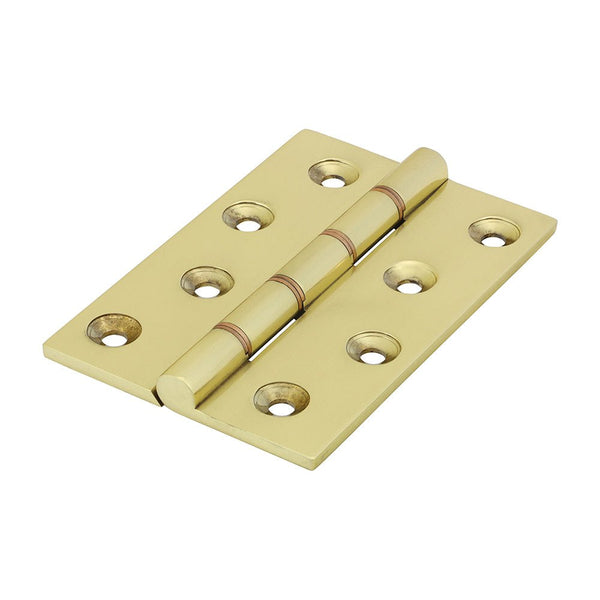 Solid Brass Double Phosphor Washer Hinge - 102 x 67mm - Polished Brass - 1 Pair - tradefit - Featured Image