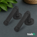 Santana Matt Black Lever on Rose Door Handle Kit - Medium Duty FD30/60 - 80mm Euro Sashlock and Thumbturn Cylinder - Keyed to Differ - tradefit - 7